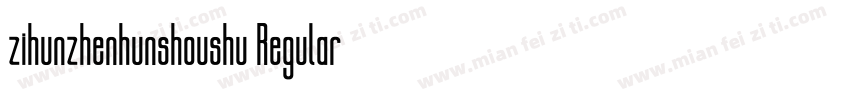 zihunzhenhunshoushu Regular字体转换